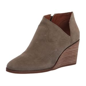 Lucky Brand Genuine Suede Zollie boot in color in Fossilized